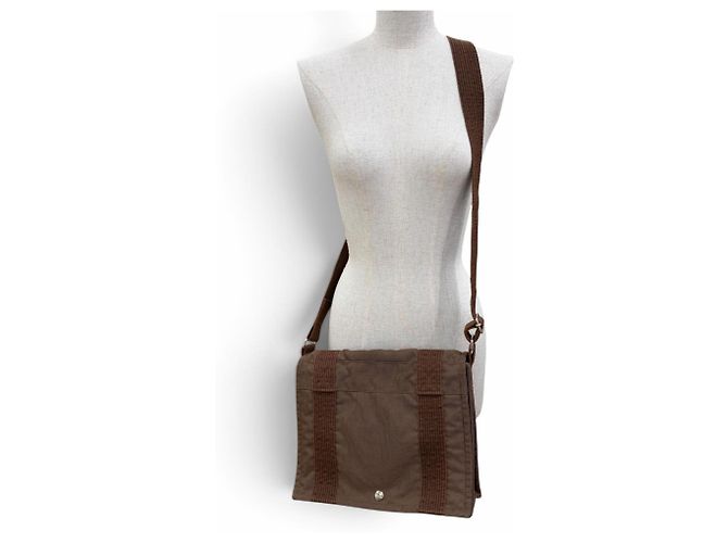 Hermès Borsa a tracolla HERMES Herline Bassas PM Marrone - vista 2