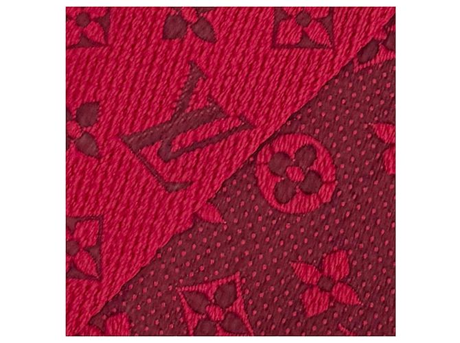 Estola de flecos Monogram Ruby Louis Vuitton Roja - vista 4