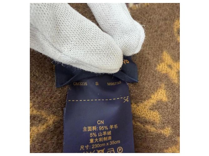 Stola Louis Vuitton My Neverfull in misto lana e cashmere Marrone - vista 10