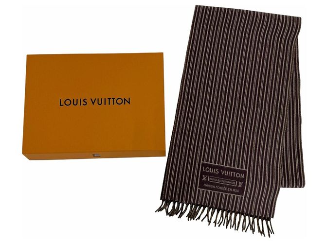Stola Louis Vuitton My Neverfull in misto lana e cashmere Marrone - vista 2
