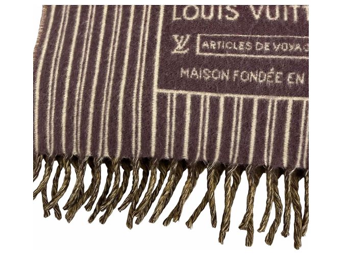 Stola Louis Vuitton My Neverfull in misto lana e cashmere Marrone - vista 6