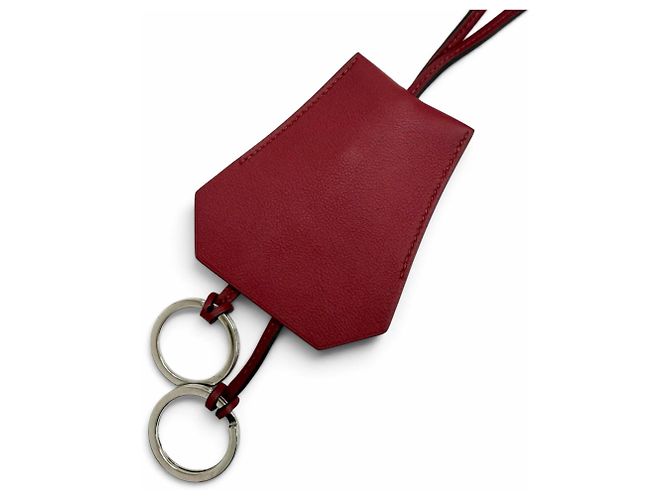 Hermès Collana Clochette in pelle Bordeaux Hermes Bordò - vista 5