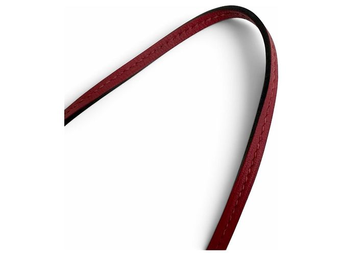 Hermès Collana Clochette in pelle Bordeaux Hermes Bordò - vista 6