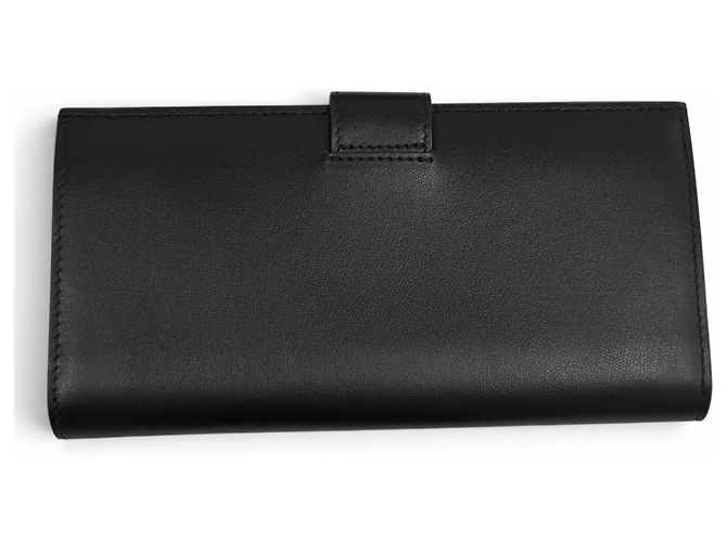 Prada City Calf Langbrieftasche mit Dreieckslogo Schwarz - Ansicht 3
