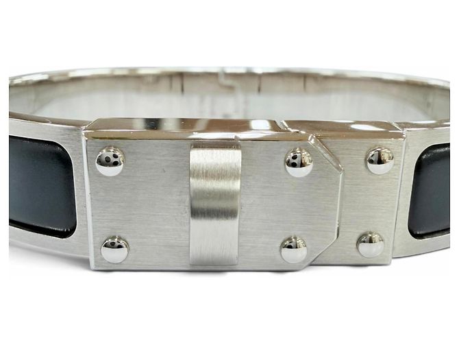 Hermès Pulsera Kelly Charm HERMES Negro Plata - vista 6