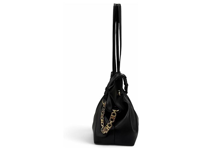 Borsa Salvatore Ferragamo Gancini Soft Bag Nero - vista 5