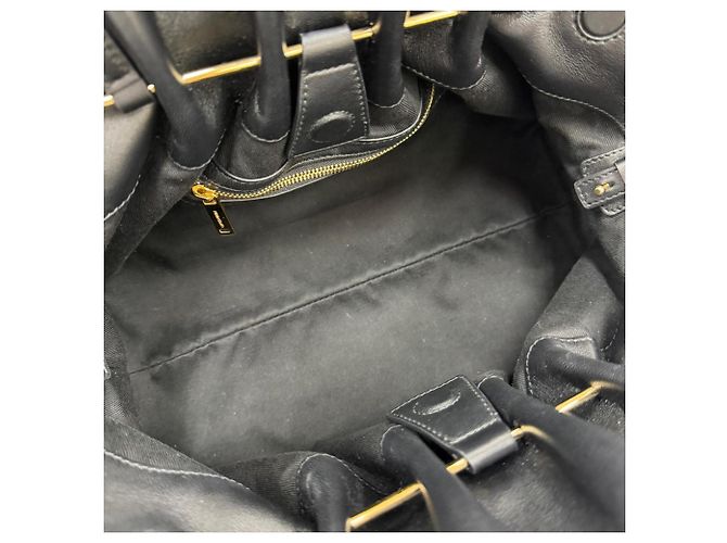 Borsa Salvatore Ferragamo Gancini Soft Bag Nero - vista 7
