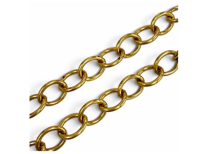 Collana a catena dorata Chanel Vintage 95P Coco Mark D'oro - vista 5