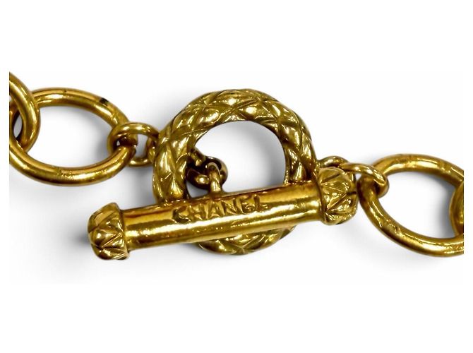Collana a catena dorata Chanel Vintage 95P Coco Mark D'oro - vista 6