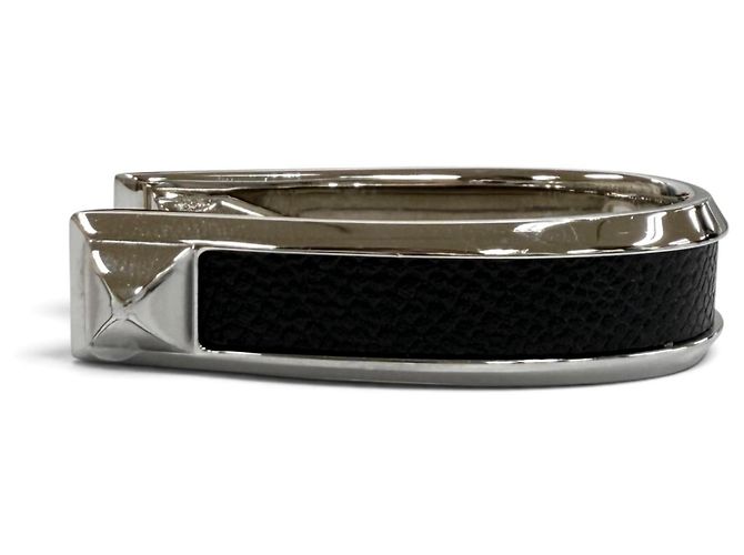 Ring Hermès Anel Hermes Jocchetto de banda dupla Preto Prata - vista 4