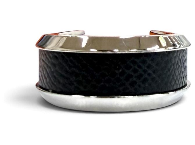 Ring Hermès Anel Hermes Jocchetto de banda dupla Preto Prata - vista 5