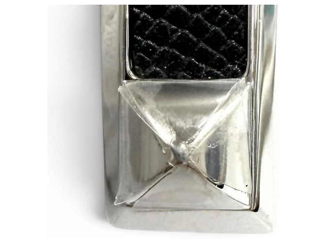 Ring Hermès Anel Hermes Jocchetto de banda dupla Preto Prata - vista 7