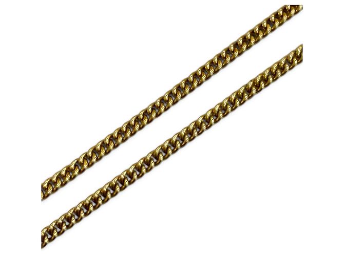 Chanel Coco Mark Quilted Rhinestone Necklace Golden - view 5