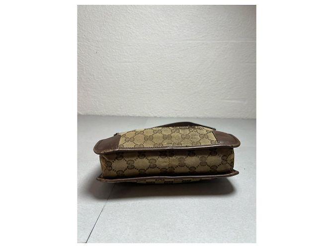Borsa a tracolla Gucci Square in tela GG Supreme - Marrone - vista 5