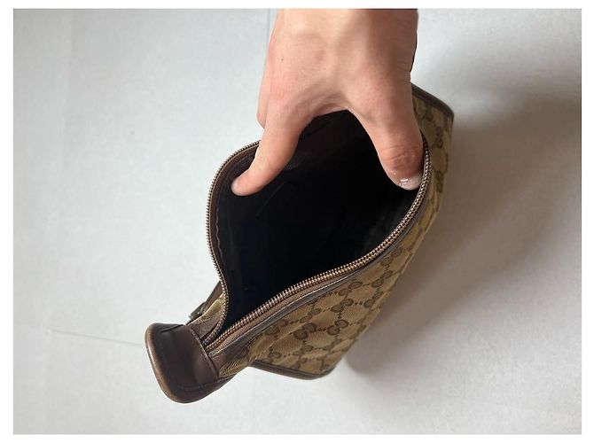 Borsa a tracolla Gucci Square in tela GG Supreme - Marrone - vista 6