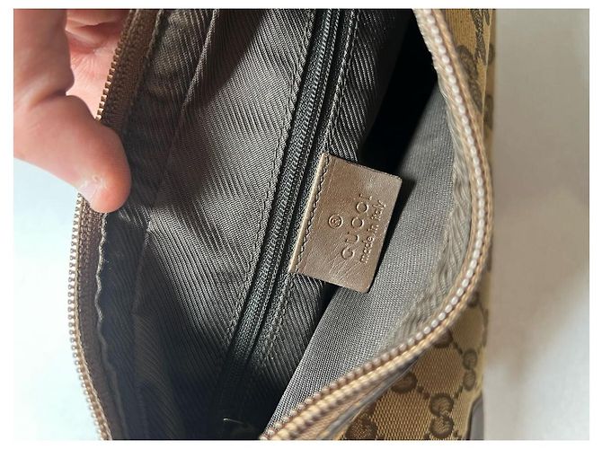Borsa a tracolla Gucci Square in tela GG Supreme - Marrone - vista 7