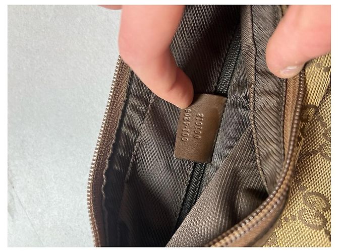Borsa a tracolla Gucci Square in tela GG Supreme - Marrone - vista 8