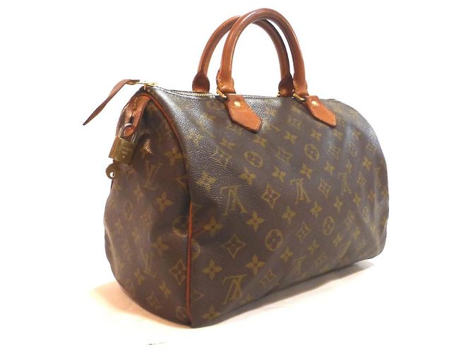 Mala Louis Vuitton Speedy 30 Monogram Marrom Monograma - vista 10