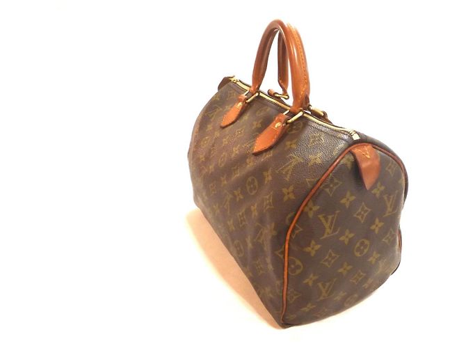 Mala Louis Vuitton Speedy 30 Monogram Marrom Monograma - vista 12