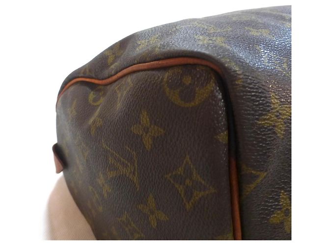 Mala Louis Vuitton Speedy 30 Monogram Marrom Monograma - vista 14