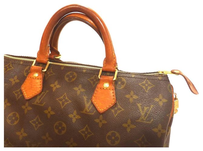 Mala Louis Vuitton Speedy 30 Monogram Marrom Monograma - vista 3