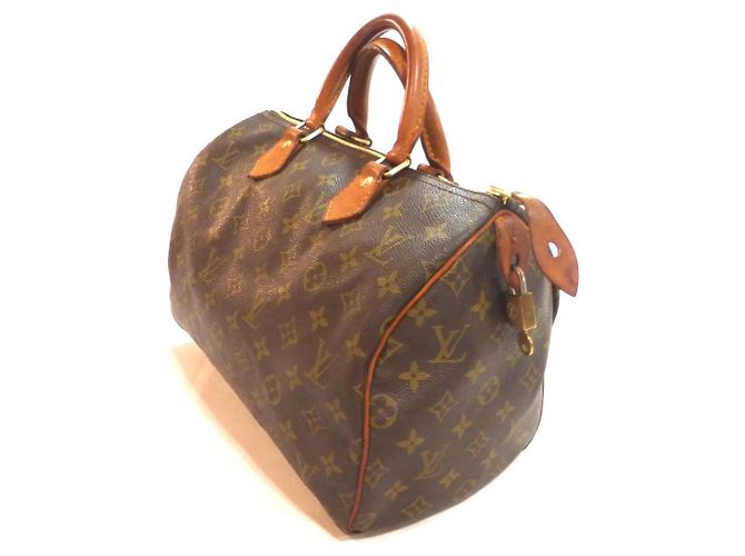 Mala Louis Vuitton Speedy 30 Monogram Marrom Monograma - vista 8