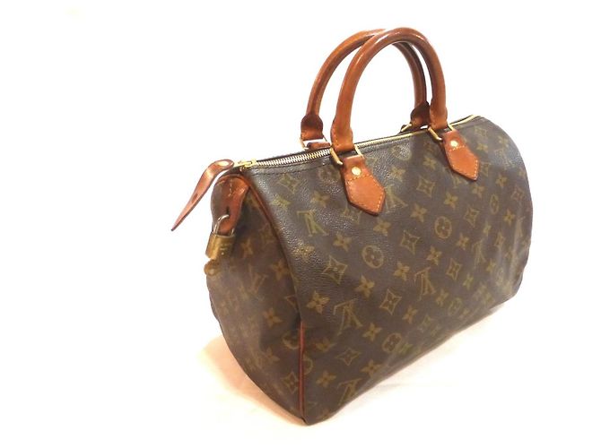 Mala Louis Vuitton Speedy 30 Monogram Marrom Monograma - vista 9