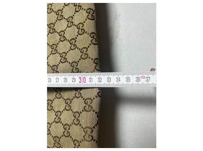 Gucci Bamboo Bar Tote Borsa Monogram Beige/Marrone - vista 15