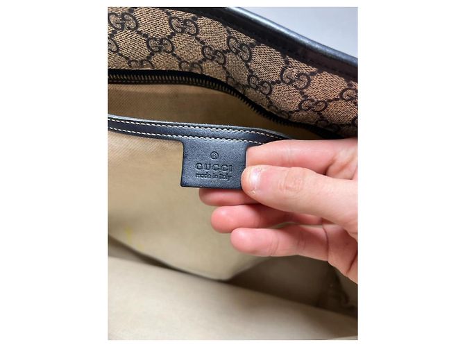 Borsa Gucci Ophidia Shopping Tela GG Supreme Beige/Grigio - vista 11