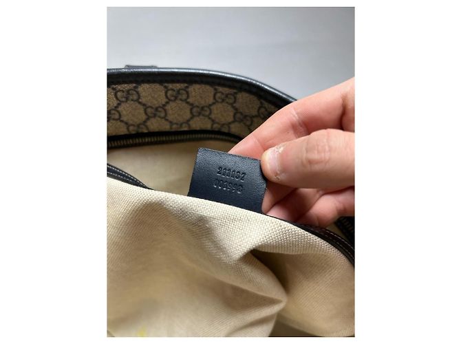 Borsa Gucci Ophidia Shopping Tela GG Supreme Beige/Grigio - vista 12