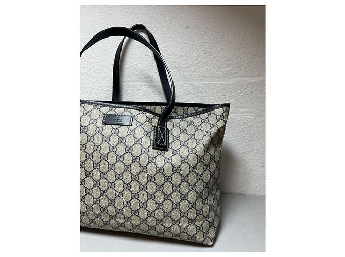 Borsa Gucci Ophidia Shopping Tela GG Supreme Beige/Grigio - vista 3