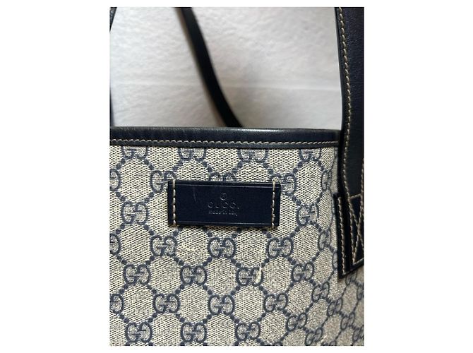 Borsa Gucci Ophidia Shopping Tela GG Supreme Beige/Grigio - vista 5