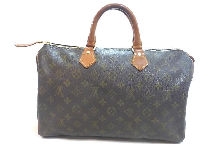 Mala Louis Vuitton Speedy 35 Monogram Marrom Monograma - vista 11