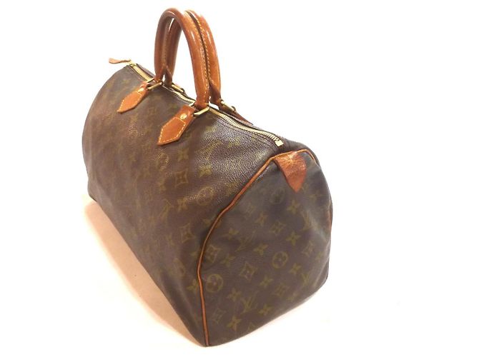 Mala Louis Vuitton Speedy 35 Monogram Marrom Monograma - vista 12