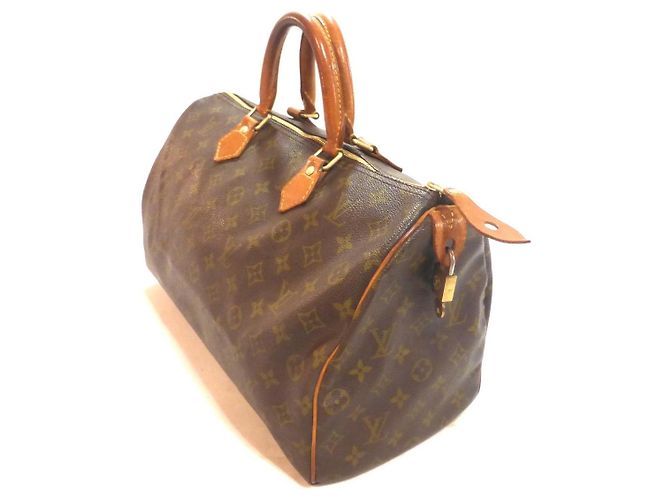 Mala Louis Vuitton Speedy 35 Monogram Marrom Monograma - vista 8