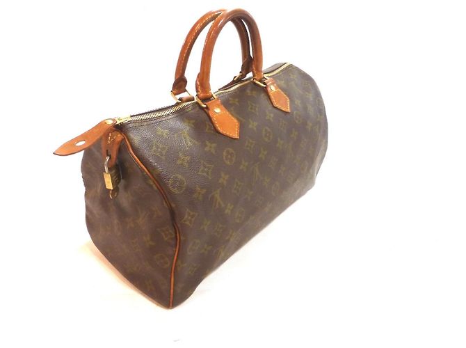 Mala Louis Vuitton Speedy 35 Monogram Marrom Monograma - vista 9