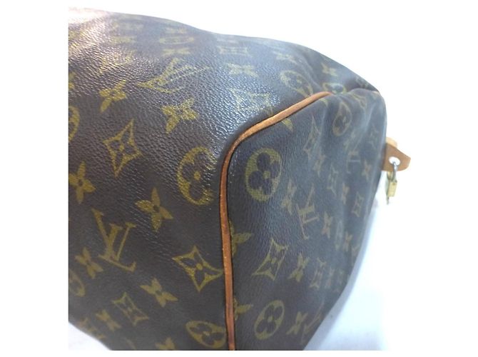 Louis Vuitton Speedy 40 Monogram Handbag Brown - view 15