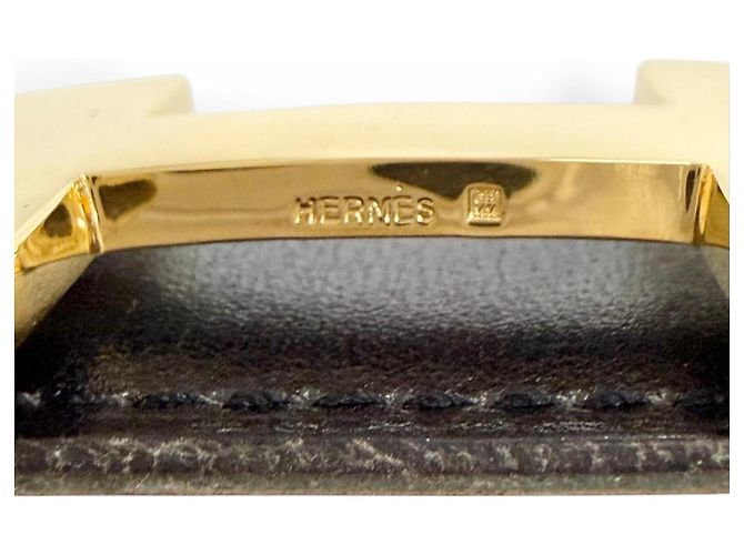 Hermès Hermes Vintage Mini Constance Wendelgürtel aus Leder Braun Schwarz - Ansicht 10
