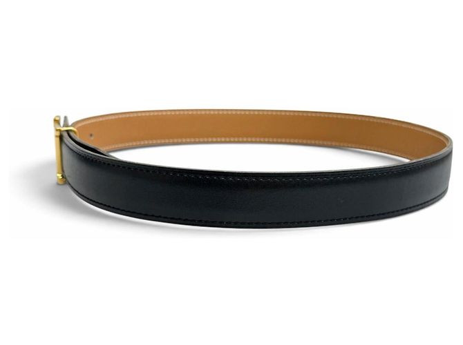 Hermès Hermes Vintage Mini Constance Wendelgürtel aus Leder Braun Schwarz - Ansicht 3
