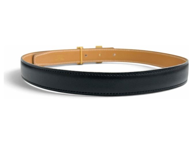 Hermès Hermes Vintage Mini Constance Wendelgürtel aus Leder Braun Schwarz - Ansicht 4