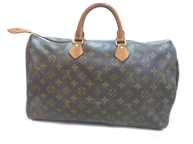Mala Louis Vuitton Speedy 40 Monogram Marrom Monograma - vista 12