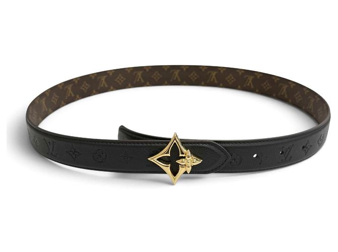Cinturón reversible Louis Vuitton Flowergram Negro - vista 3