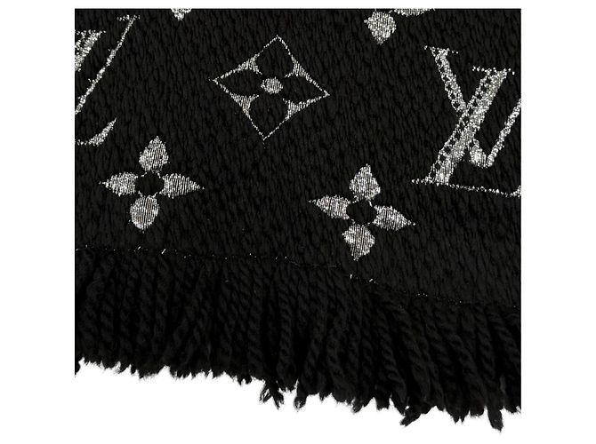 Stola in lana e seta nera e argento Louis Vuitton Nero - vista 5