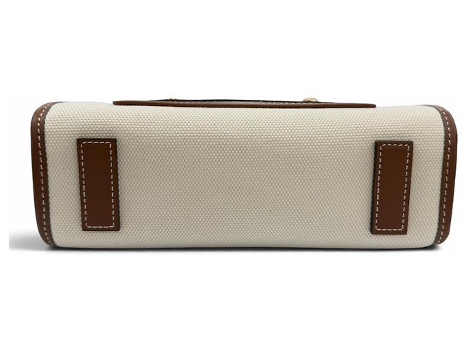 Borsa Tote 2-Way Mini Freya in tela e pelle Burberry Marrone Crudo - vista 6