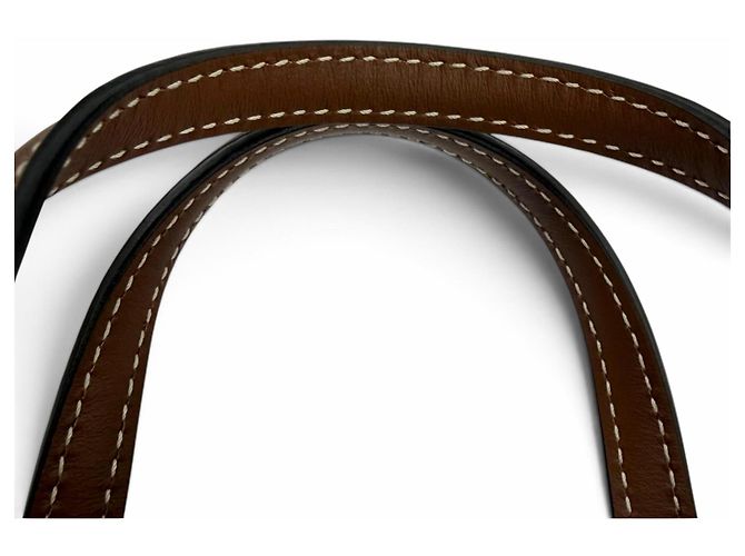 Borsa Tote 2-Way Mini Freya in tela e pelle Burberry Marrone Crudo - vista 9