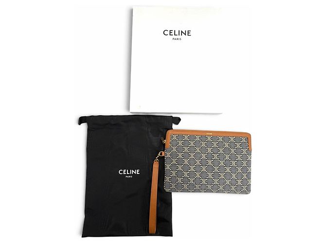 Céline Celine Cuile Triomphe Small Pouch Marineblau - Ansicht 2