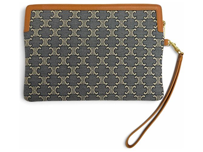 Céline Celine Cuile Triomphe Small Pouch Marineblau - Ansicht 3