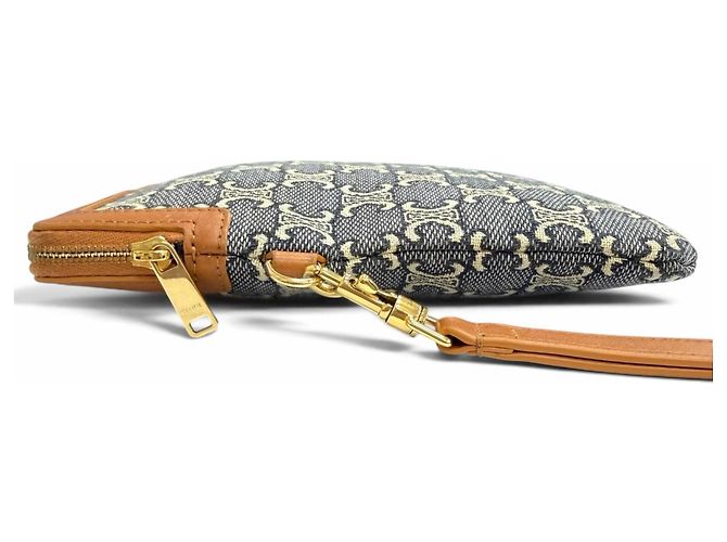 Céline Celine Cuile Triomphe Small Pouch Marineblau - Ansicht 4