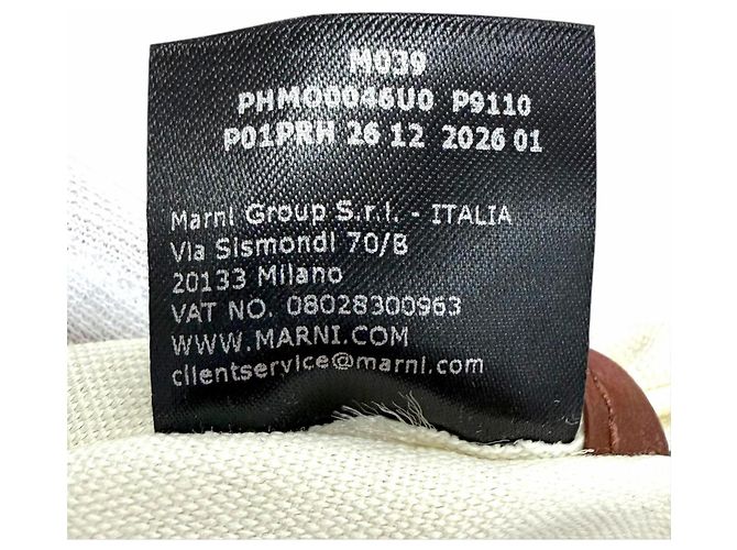 Marni Seaside Bicolor Schultertasche aus Leder und Raffia Pink - Ansicht 12