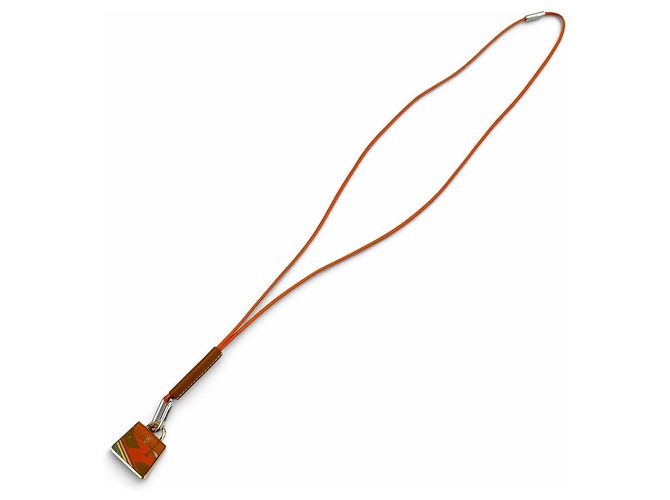 Hermès Collana HERMES Kelly H Vibration Curiosité Arancione - vista 5